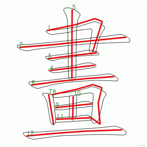 筆劃12劃的字|全字筆畫為12的漢字